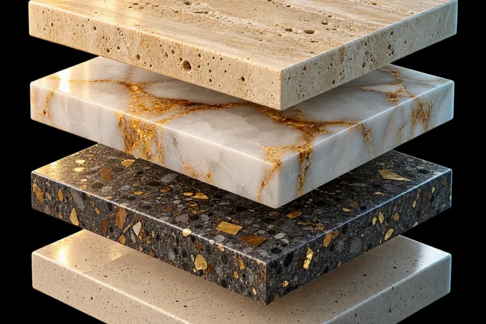 نمایش سنگ مصنوعی مهندسیشده کهربا نوین